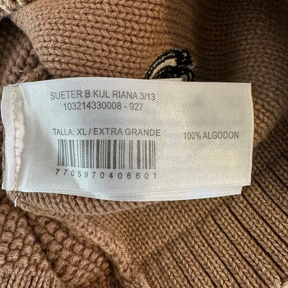 B KUL London Women’s Riana Knit Sweater 100% Algodon Size XL - Picture 2 of 7